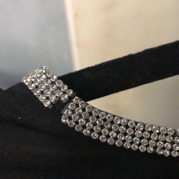 MSK (NWTS) faux wrap sleeveless cocktail dress with rhinestone color Medium - Picture 8 of 9